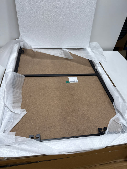 Elegant Decor Evermore 20x30 Soft Corner Metal Rectangular Mirror in Black