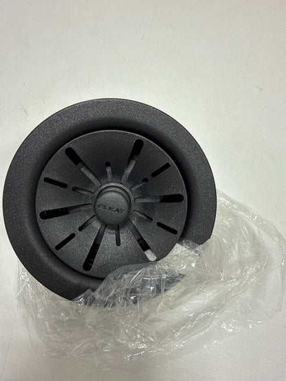 Quartz Perfect Drain 3-1/2" Polymer Disposer Flange W/ Remov Baskt Strainr and Rubbr Stopper Black