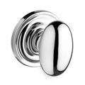 Baldwin PVELLTRR260 Reserve Privacy Ellipse with Traditional Round Rose in Bright Chrome Finish