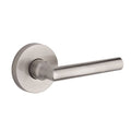 Baldwin PS.TUB.R.CRR.150.6L.DS Tube Right-Handed Passage Lever with Contemporary Round Rose, Satin Nickel