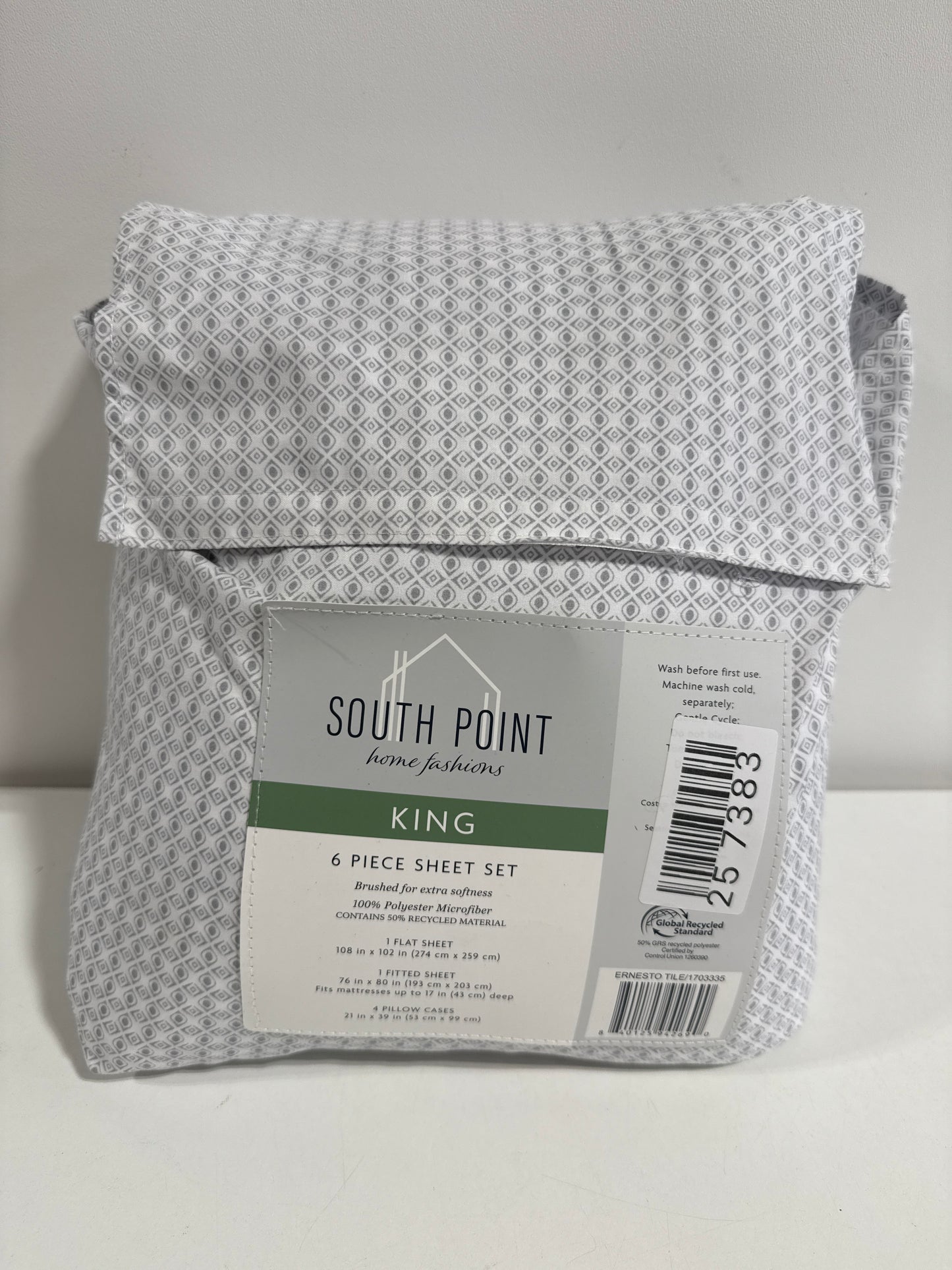 6-Piece Printed Sheet Set /King | 17" Extra Deep | Cool, Crisp, Breathable Bed Sheets - Brushed for Softness