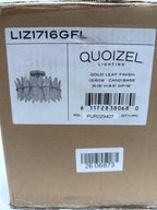 Quoizel Liza 3-Light Gold Leaf Semi-Flush Mount Light