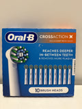 10 x Oral-B Cross Action Replacement Electric Toothbrush Heads