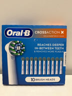 10 x Oral-B Cross Action Replacement Electric Toothbrush Heads