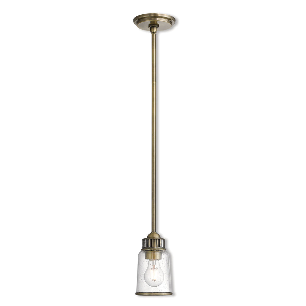 Livex Lighting Lawrenceville Single Light 5’’ Wide Mini Pendant - *Lighting & Electrical