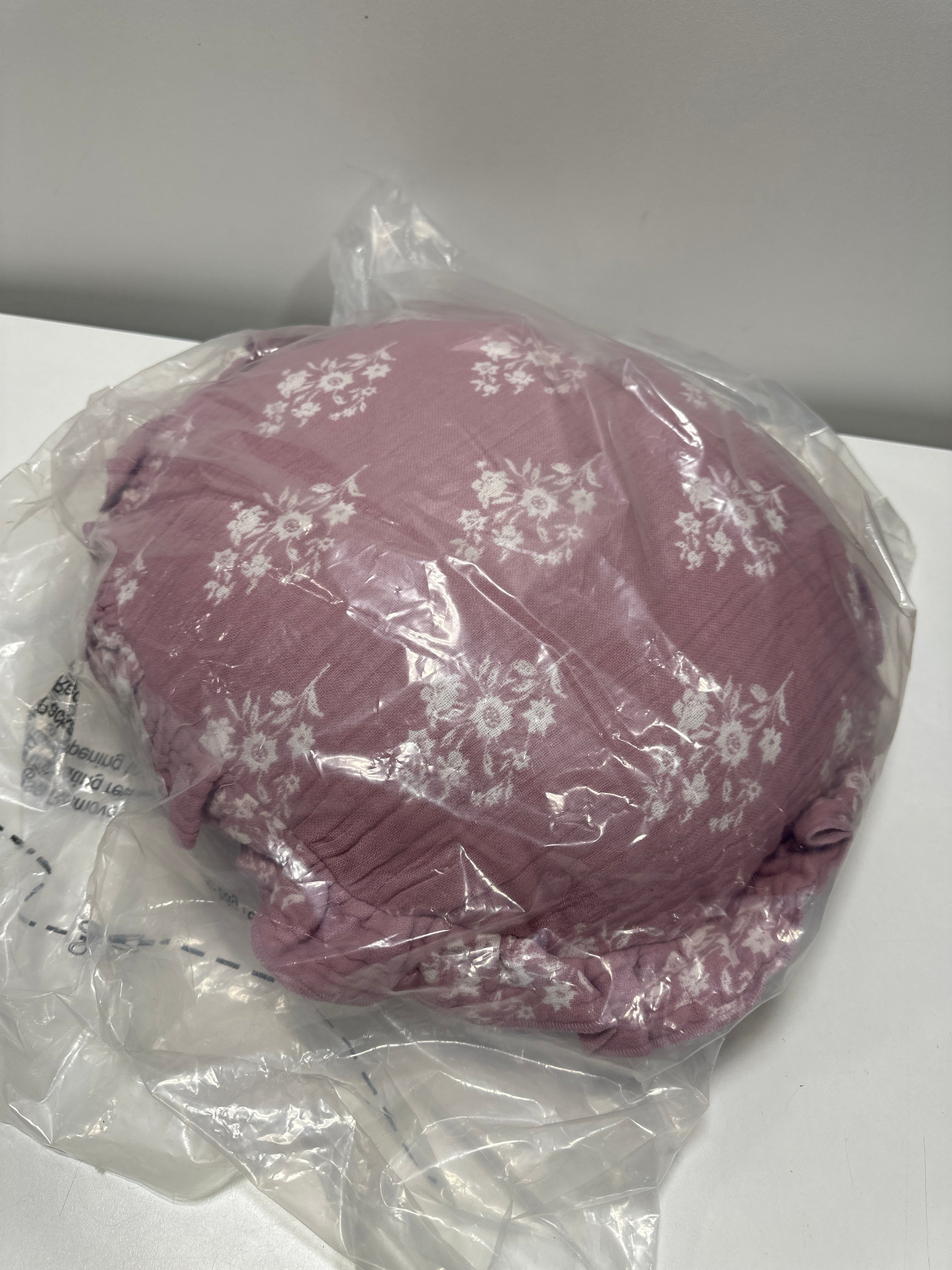 Round Ruffle Floral Jacquard Pillow Purple/Cream - Threshold™ Designed with Studio McGee - *Bedding