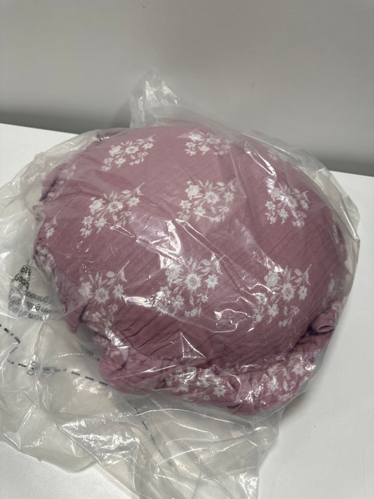 Round Ruffle Floral Jacquard Pillow Purple/Cream - Threshold™ Designed with Studio McGee