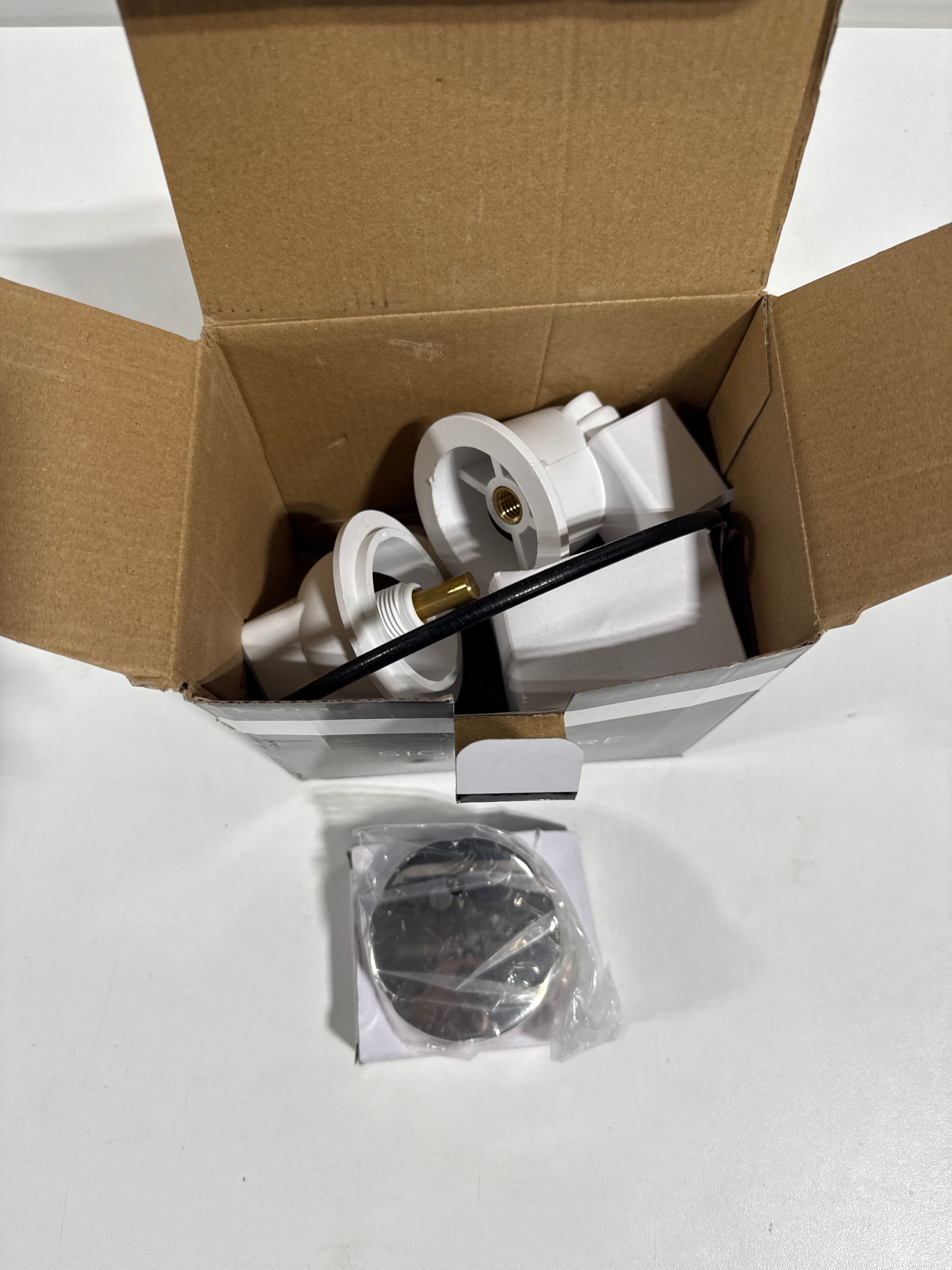 Signature Hardware 948045 PVC Cable Drain and Overflow for 17’’ - 22’’ Deep Alcove Tubs Polished Nickel Bath - *Plumbing