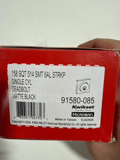 Kwikset Halifax Single Cylinder Deadbolt SmartKey with 6AL Latch - *Tools Hardware & Misc