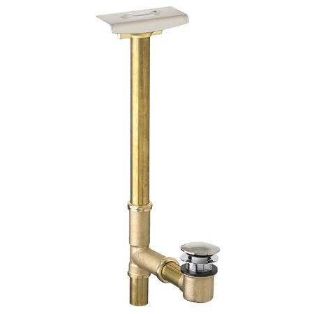 Max 1-1/2 in. Brass Deep Soak Drain in Satin Nickel