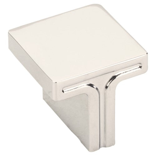 10 Jeffrey Alexander 867L Anwick 1-1/8’’ Modern Linear Square Cabinet Knob / Drawer Knob Polished Nickel Cabinet
