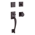 Scratched no Keys Baldwin SC.NAPxROU.TSR Napa Standard C Keyway Single Cylinder Keyed Entry Handleset with Traditional Square Rose and Round Knob on Interior Venetian