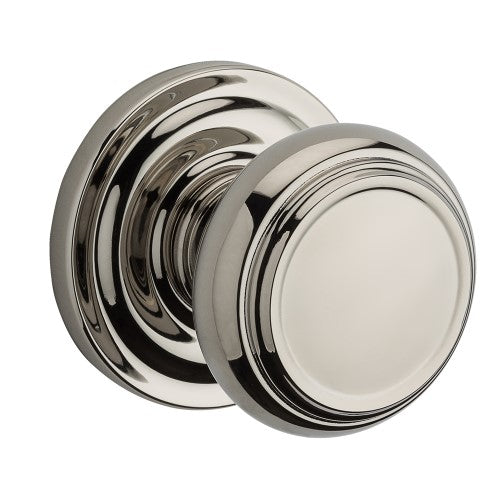 Baldwin PS.TRA.TRR Traditional Passage Door Knob with Round Rose Lifetime Polished Nickel