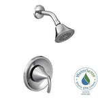 Moen Glyde Chrome Single-Handle 1-Spray Shower Faucet Trim Kit with Eco-Performance Posi-Temp (Valve Sold Separately)