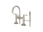 Pfister LG6-2TB Tisbury Deck Mounted Roman Tub Filler with Built-in Diverter - Includes Hand Shower Brushed Nickel