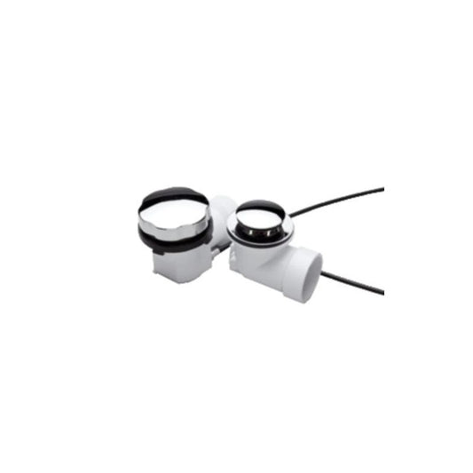 Signature Hardware 948044 ABS Cable Drain and Overflow for 17" - 22" Deep Alcove Tubs Chrome