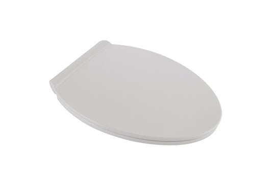 Contemporary Slow-Close Elongated Closed Front Toilet Seat with TriVantage for VorMax Clean Curve Style Rims in White