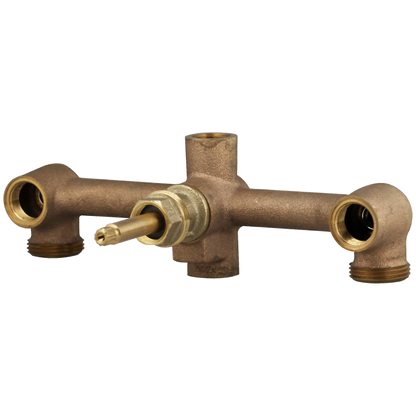 Pfister 00131XA Multi-Handle Tub & Shower Rough-In Valve, 3-Hole Installation, 1/2-Inch Union Inlets, 1/2-Inch I.P. Outlet
