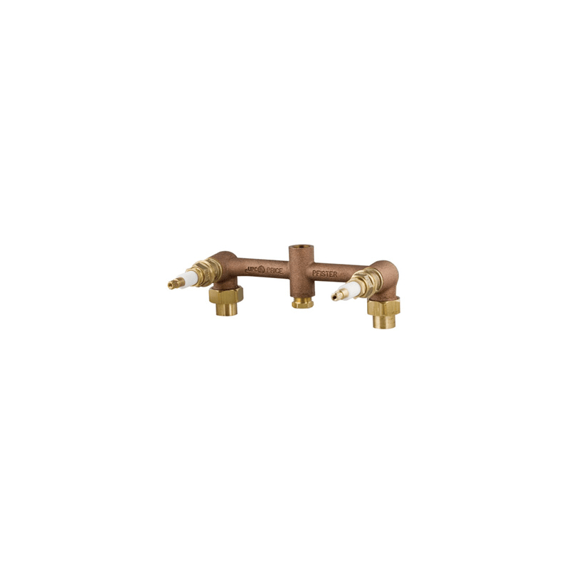 Pfister 07 Series 2 Metal Shower Valve Body - Thermostatic Diverter Volume Control - 2 Ports - 0.5 in Compression Inlet/Outlet - 8 x 5 x 2.88 inches