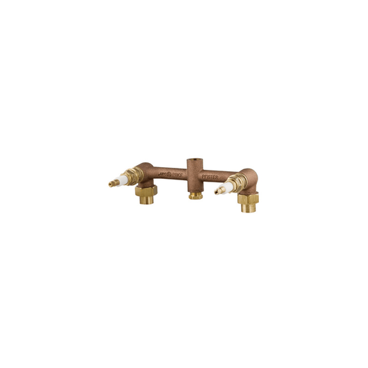 Pfister 07 Series 2 Metal Shower Valve Body - Thermostatic Diverter Volume Control - 2 Ports - 0.5 in Compression Inlet/Outlet - 8 x 5 x 2.88 inches