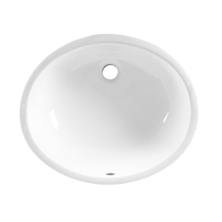 Ovalyn 17.1 in. X 14.1 in. Round Undermount Bathroom Sink in White Vireous China