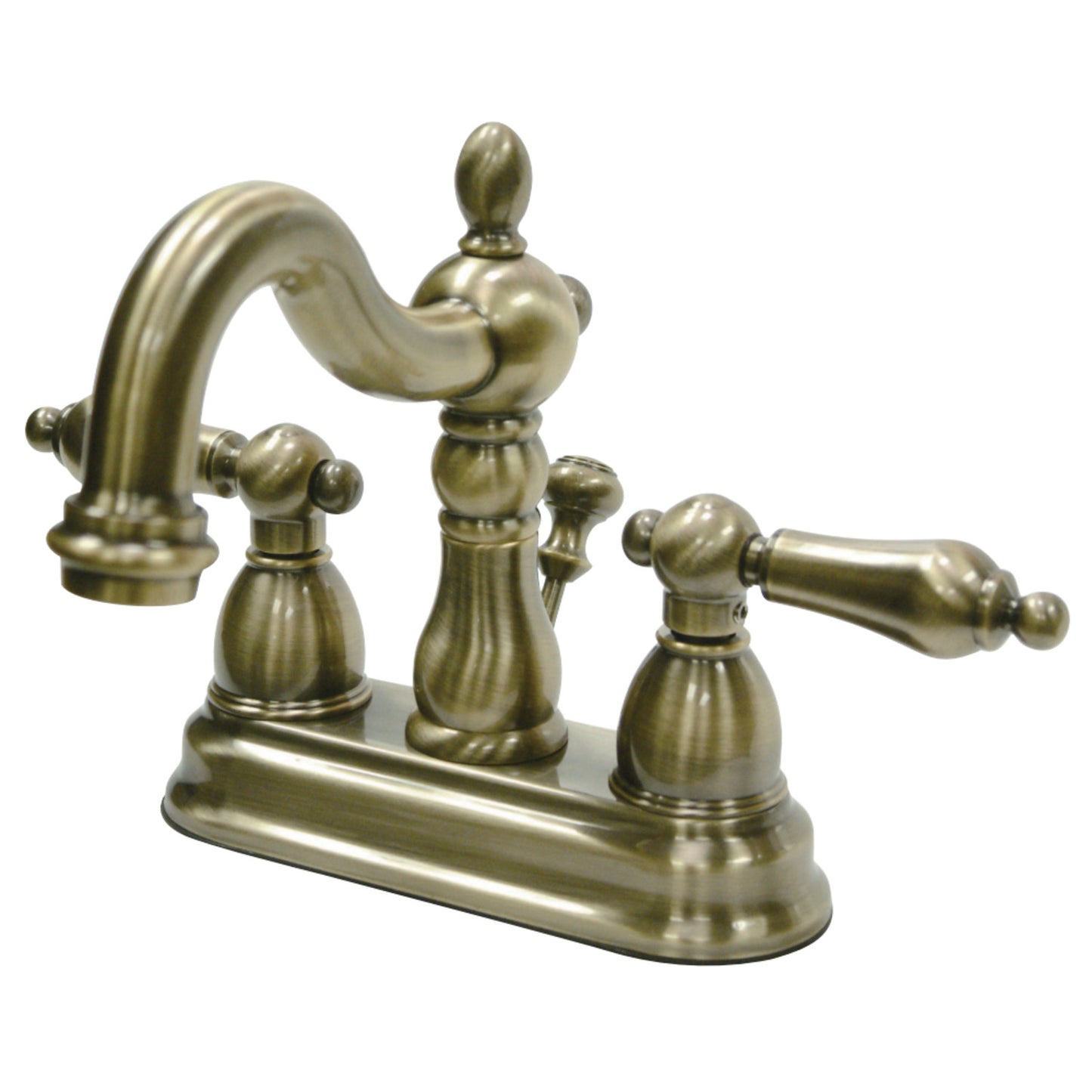 Kingston Brass KB1603AL Heritage 4 in. Centerset Bathroom Faucet, Antique Brass - Kingston Brass KB1603AL