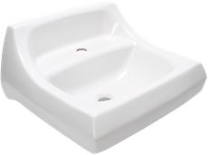 Kohler K-2007-0 Kingston Wall-Mount Lavatory, White, 1.38