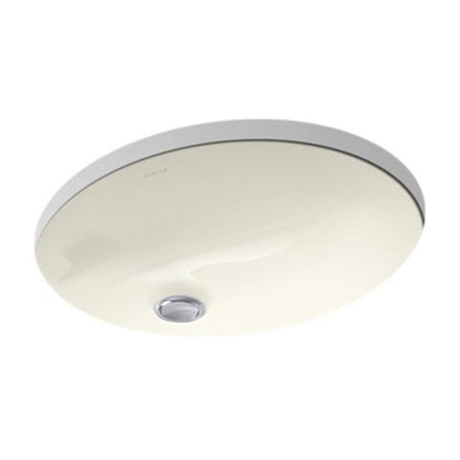 Caxton 16-1/4 in. Oval Vitreous China Undermount Bathroom Sink in White Biscuit