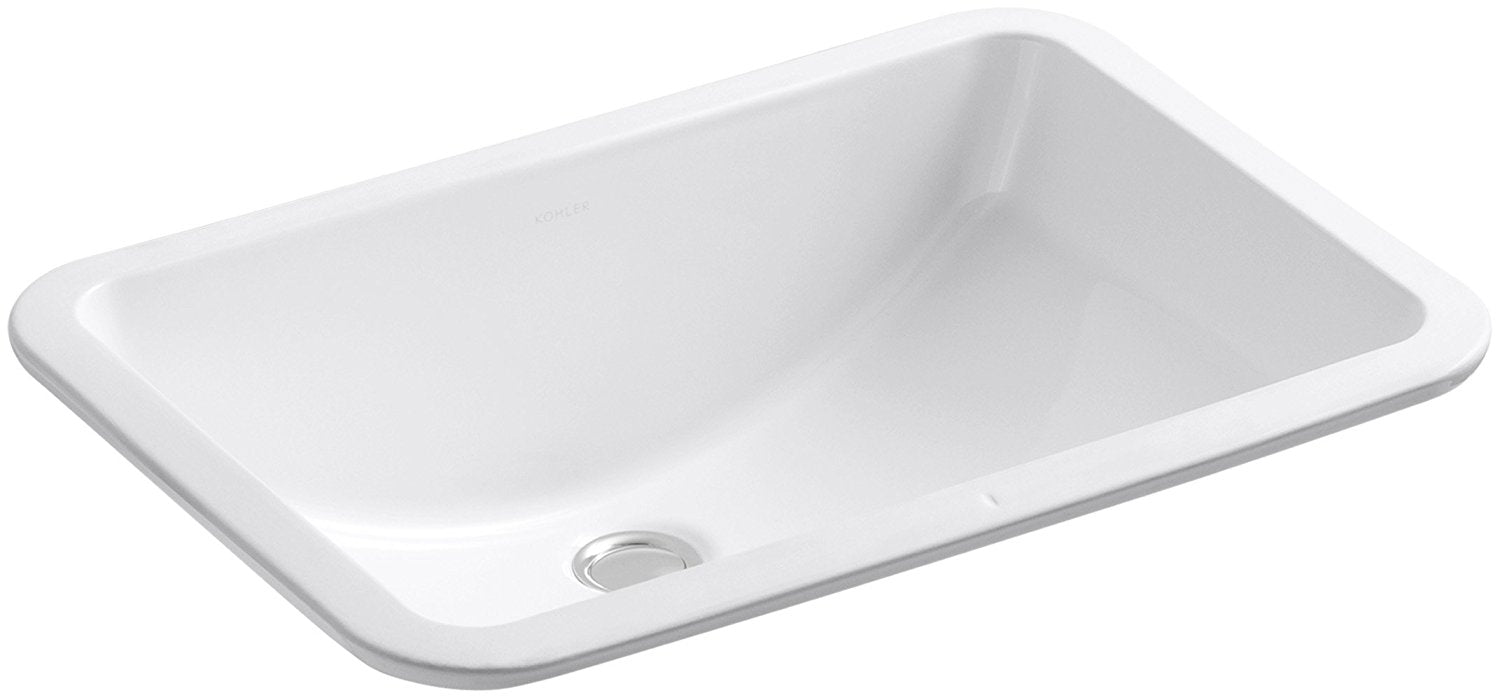 Kohler K-2214 Ladena 20-7/8" X 14-3/8" X 8-1/8" Undermount Bathroom Sink with Overflow White Sinks Bathroom Sinks Sinks Only