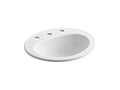 Pennington Ceramic Oval Drop-in Bathroom Sink with Overflow
