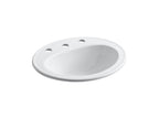 Pennington Ceramic Oval Drop-in Bathroom Sink with Overflow
