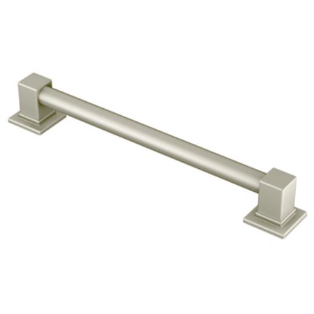 Moen YG8818BN Bathroom Safety 18-Inch Stainless Steel Modern Bathroom Grab Bar, Brushed Nickel