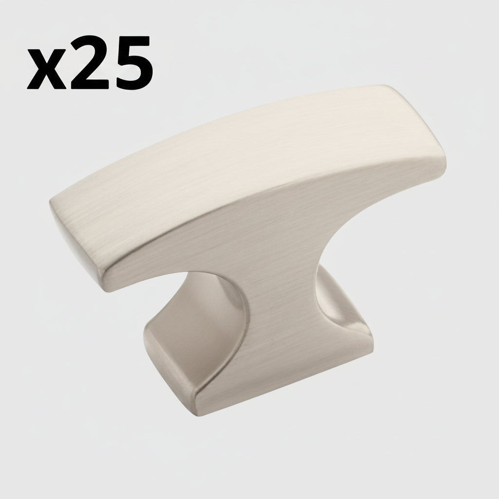 25 x Conrad 1-1/2 in. (38mm) Modern Satin Nickel Bar Cabinet Knob