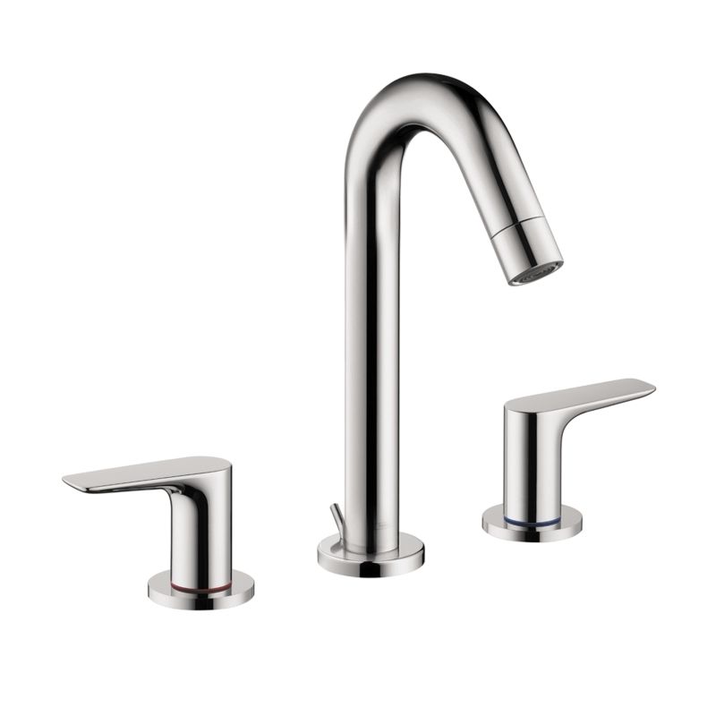 Hansgrohe 71533 Logis 1.2 GPM Widespread Bathroom Faucet with EcoRight and ComfortZone Technologies