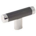 2 Esquire 2-5/8 in. (67mm) Modern Polished Nickel/Gunmetal Bar Cabinet Knob - *Tools Hardware & Misc