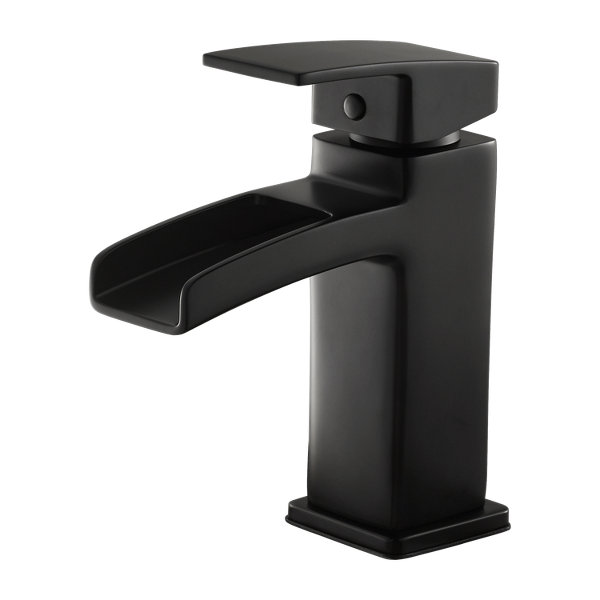 Pfister LG42-DF0 Kenzo 1.2 GPM Single Hole Bathroom Faucet with Metal Pop-up Assembly Black