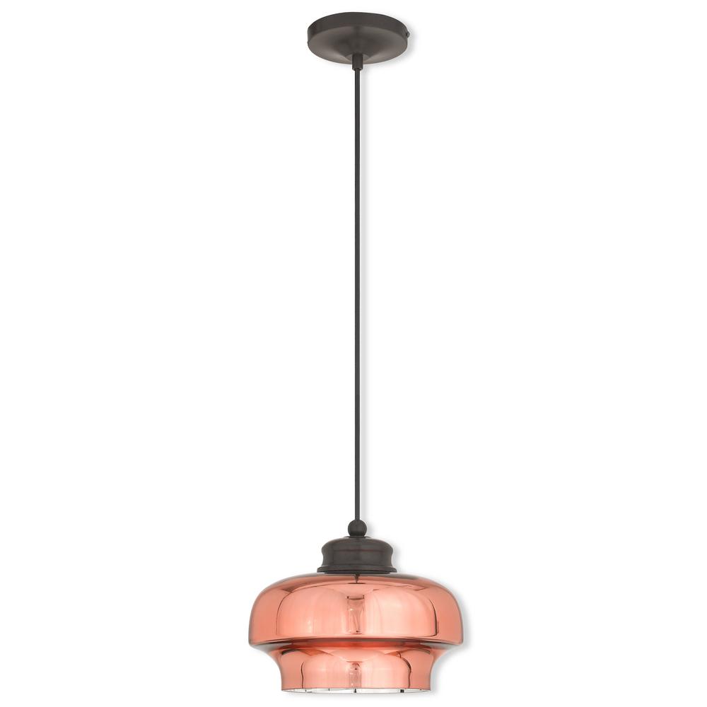 Livex Signature 1-Light 9’’ Mini Pendant - Dark Brown - *Lighting & Electrical