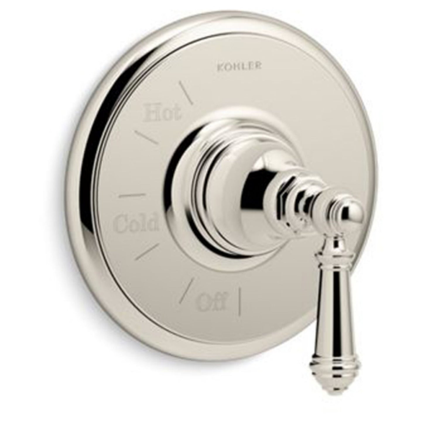 Kohler K-TS72767-4 Artifacts Rite-Temp Pressure Balanced Valve Trim Only with Single Lever Handle - Less Rough in Vibrant Polished Nickel
