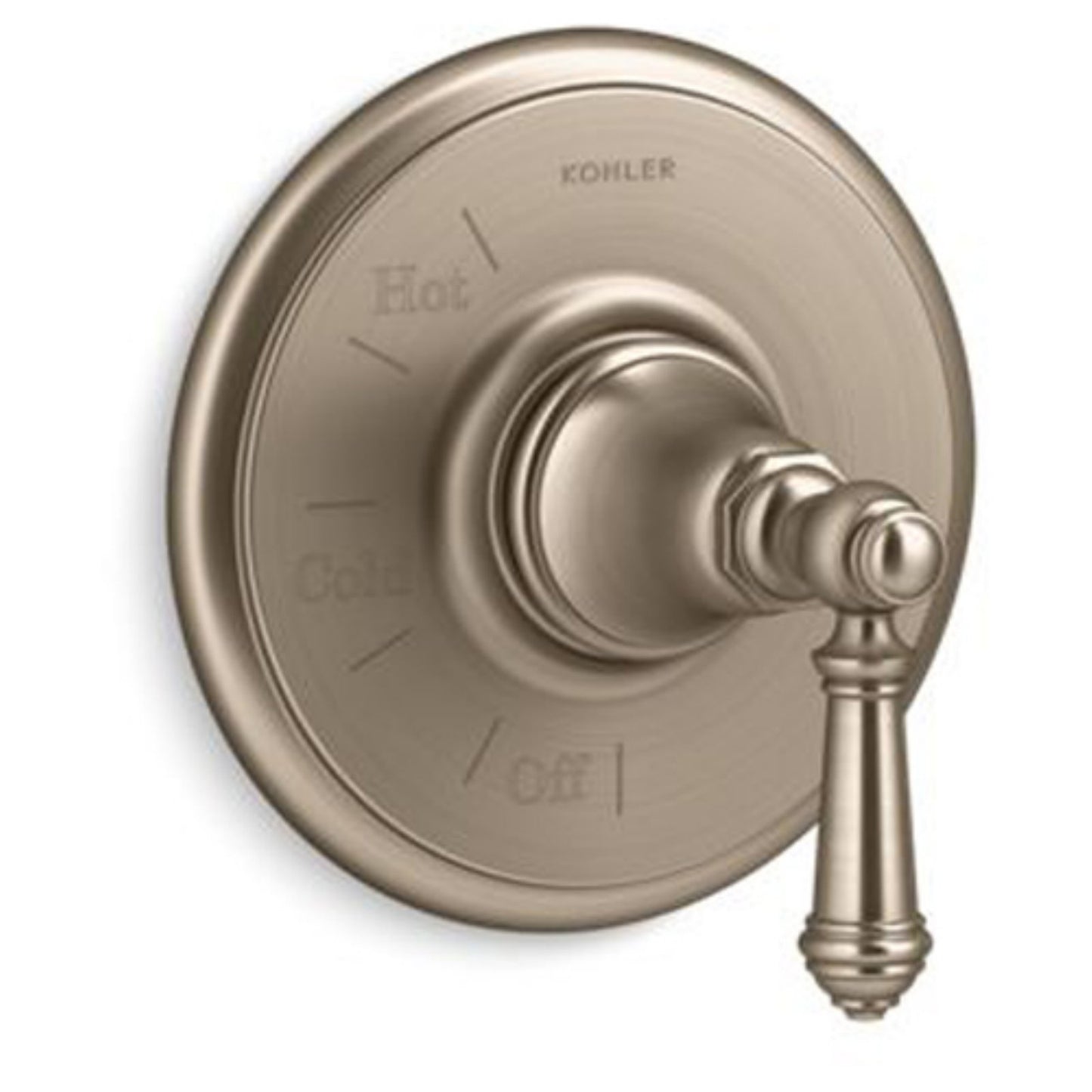 Kohler K-TS72767-4 Artifacts Rite-Temp Pressure Balanced Valve Trim Only with Single Lever Handle - Less Rough in Vibrant Brushed Bronze