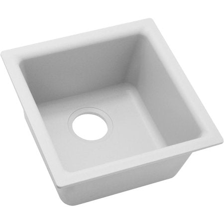 Elkay Quartz Classic ELG1616WH0 White Single Bowl Dual Mount Bar Sink