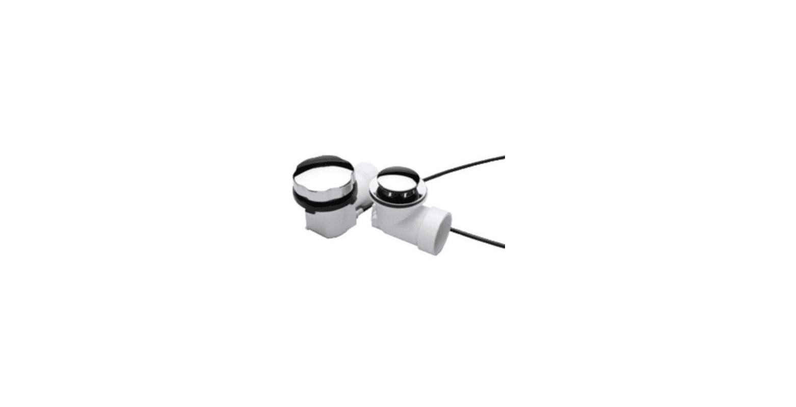 Monogram Brass MB138883 Chrome Decorative PVC Bathtub Cable Drain Assembly (For Tubs 17" - 22" Tall)