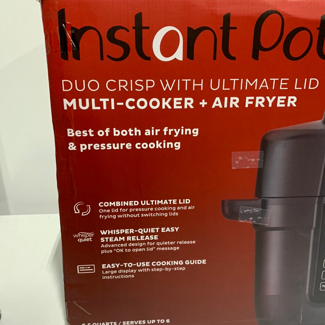 Instant Pot - Duo Crisp with Ultimate Lid Multi-Cooker + Air Fryer, 6.5 Quart - Black