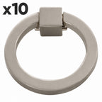 10 x Hickory Hardware P3190 Camarilla 2-1/16 Inch Wide Drop Cabinet Ring Pull / Drawer Ring Pull Satin Nickel Cabinet Hardware Pulls Ring