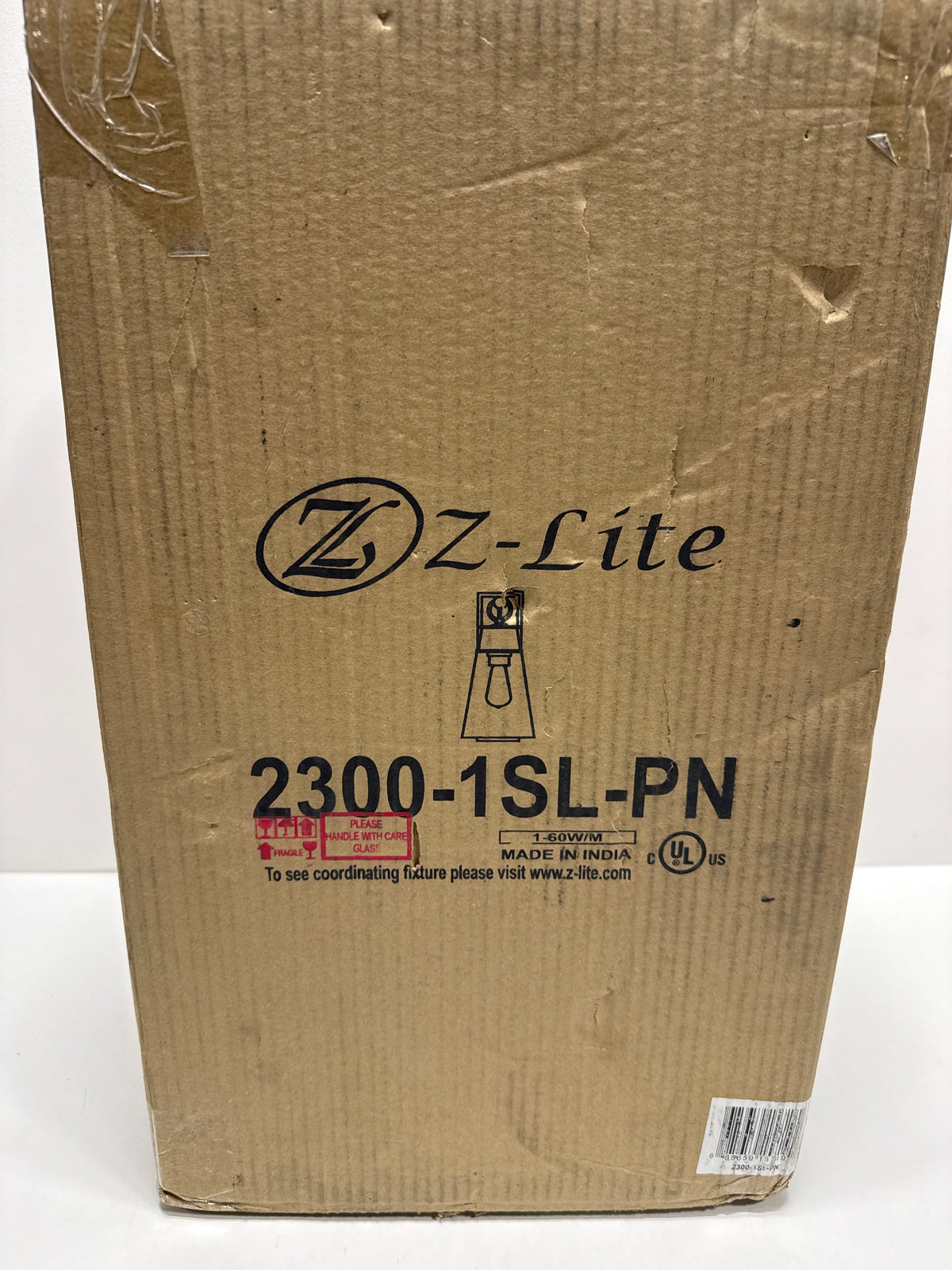 Z-Lite 2300-1SL Wentworth 16" Tall Wall Sconce Polished Nickel Indoor Lighting Wall Sconces