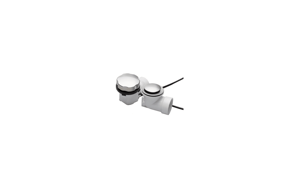 Signature Hardware 948045 PVC Cable Drain and Overflow for 17’’ - 22’’ Deep Alcove Tubs Polished Nickel Bath - *Plumbing