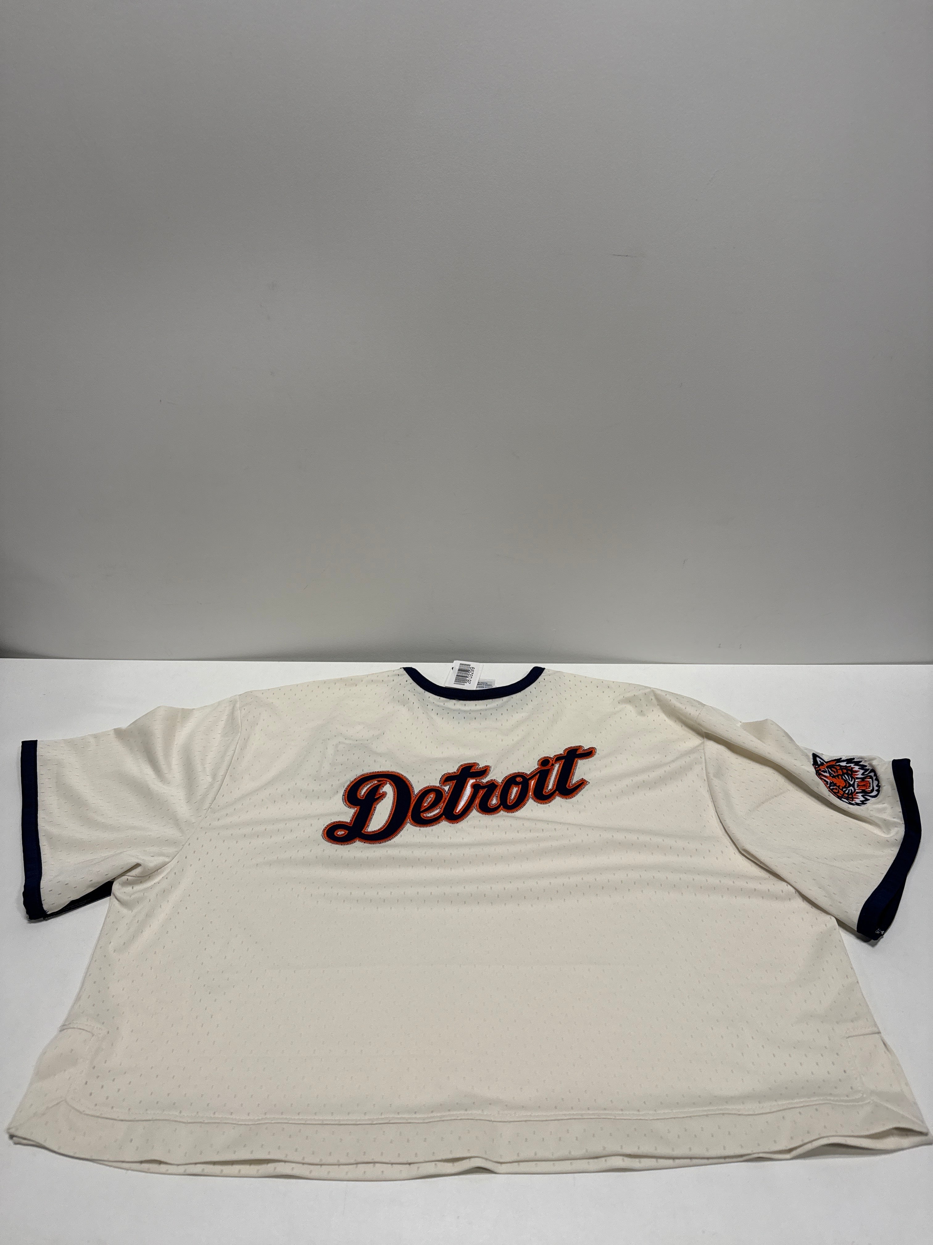 MLB Detroit Tigers Women's Champion Antique White Mesh Jersey - XL