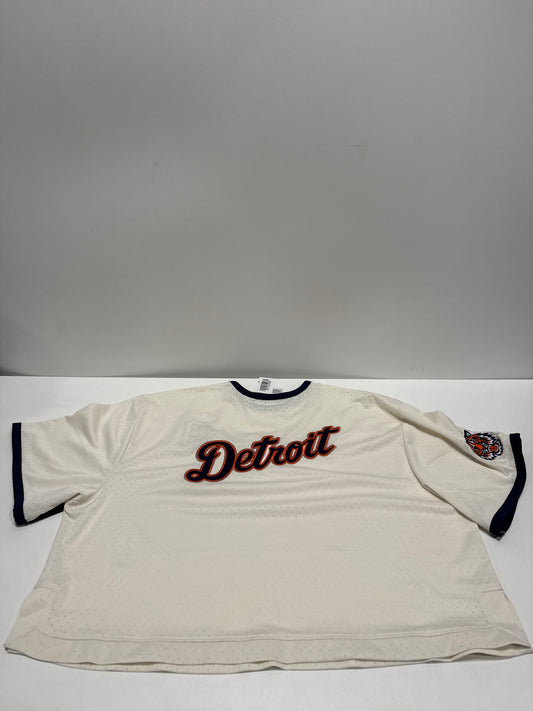 MLB Detroit Tigers Women's Champion Antique White Mesh Jersey - XL