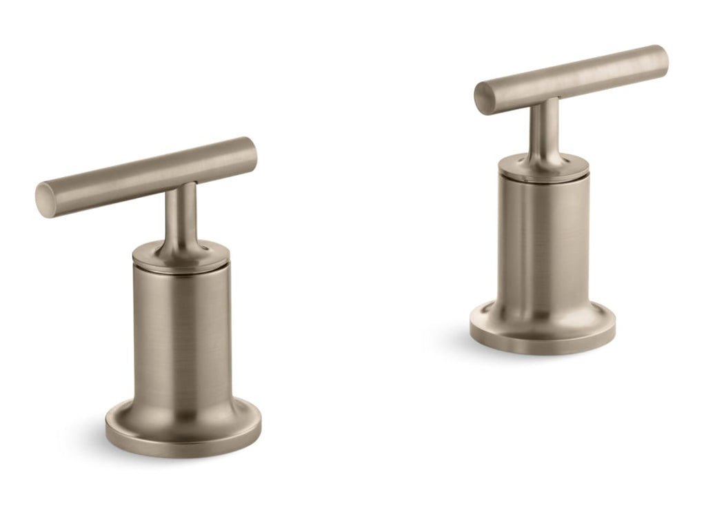 Scratch - Purist Tub Faucet Handle Trim, Vibrant Brushed Bronze