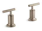 Scratch - Purist Tub Faucet Handle Trim, Vibrant Brushed Bronze