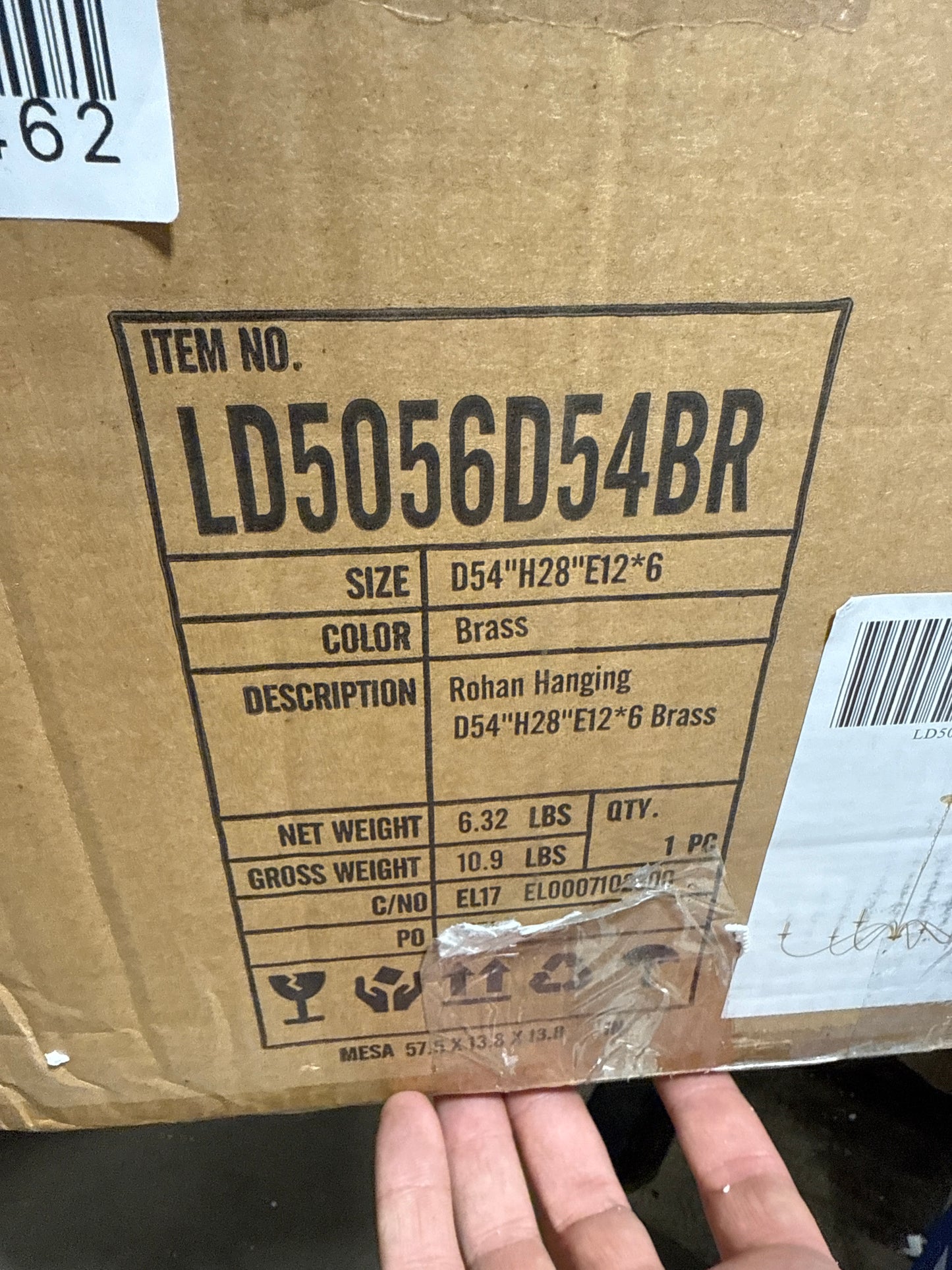 Missing Part - Elegant Lighting Rohan 54 Inch 6 Light Chandelier Rohan - LD5056D54BR - Transitional - *Lighting &